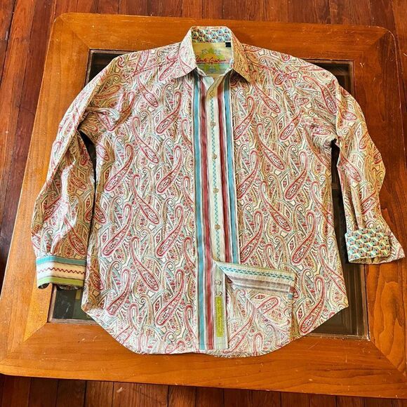 RobertโGraham Like NEW Dress Print Button Down Shirt Multi Design & Color โMediu - Picture 8 of 10